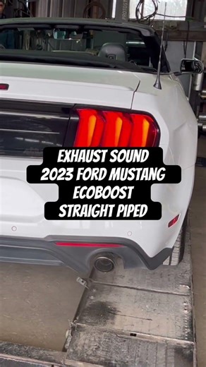 Exhaust sound 2023 Ford Mustang Ecoboost Straight piped #ford #exhaustsound #sanantonio
