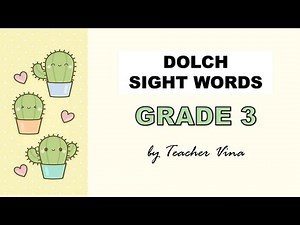 Dolch Sight Words Grade 3