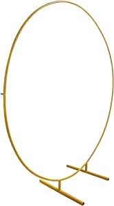 Metal Balloon Arch - DIY Decor Ring with Pump, Chain & Glue - Round Party Decoration Frame for Birthday, Wedding, Baby Shower, Ceremony, Events & Photo Backdrop - Reusable Iron Circle - 8.0ft