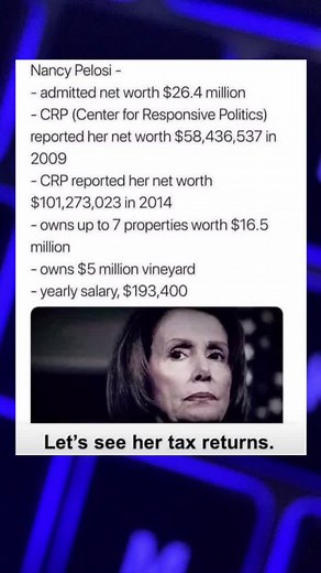 Ayo Nancy how do you explain this? 🤨 #snowflake #heaven #fyp #viral #ily #nancy #pelosi #net #worth #rich #scammer #politics #cheater #liar #property
