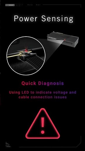 ROG GeForce RTX 50 Series cards use power-sensing LEDs to show real-time cable connection status