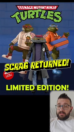 Cody on Instagram: "Oooh Scrag is back! Free from the vile clutches of Loot crate. @necaofficial dropping a new scrag and punk Teenage Mutant Ninja Turtles 3 pack on their website. So if you missed out on scrag here's your chance to get em! #tmnt #neca #scrag"
