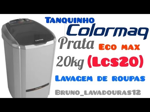 Lavadora semi-automática tanquinho Colormaq eco max 20kg prata (lcs20)- roupas brancas e jeans