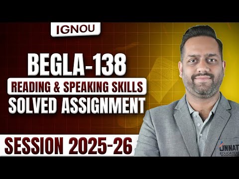 BEGLA 138 Solved Assignment Jan 2026 | BEGLA 138 Solved Assignment PDF Download