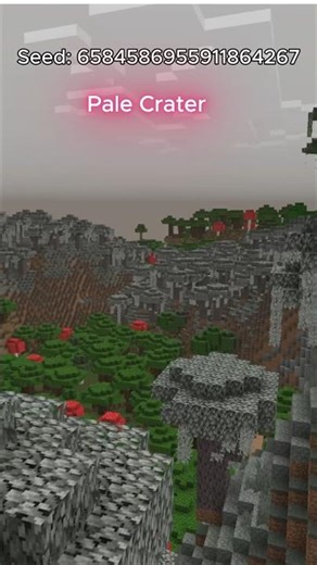 This Pale Crater is TERRIFYING... #minecraft #gaming #minecraftseeds #minecraftmountain #map