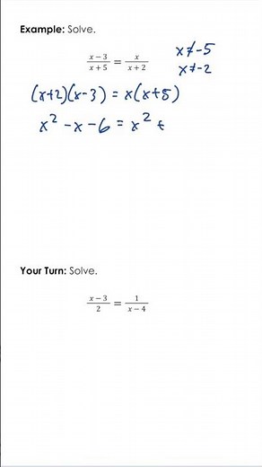 Solving Rational Equations - High School Algebra