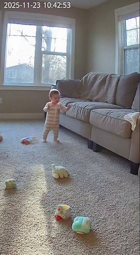 Baby's First Steps - PERFECT TIMING!