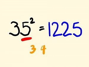 Math Trick: Quickly Square a Number Ending in 5 in your head!