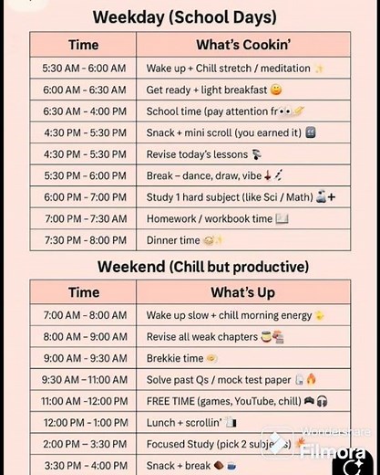 Perfect Time Table for Students | Boost Study Productivity