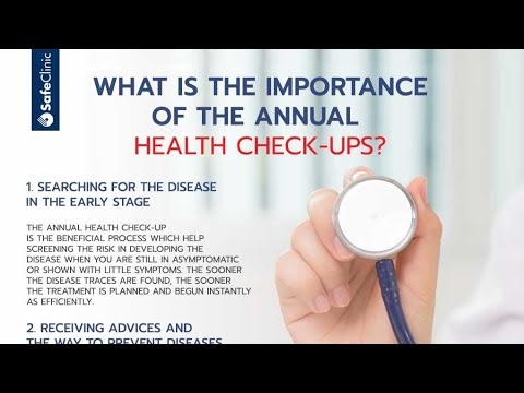 WHICH TESTS As Yearly Check Ups,You Must Do It