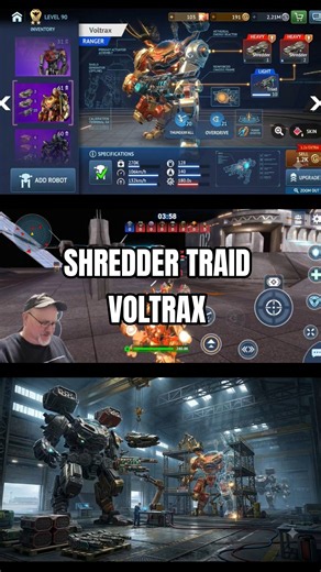 SHREDDER TRAID VOLTRAX || MECH WARS ONLINE ROBOT BATTLES ||