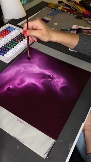 Paintings so chill they appear out of nowhere 😯 #art #artwork #astroart #spaceart