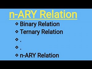 n-ARY Relation for Beginners