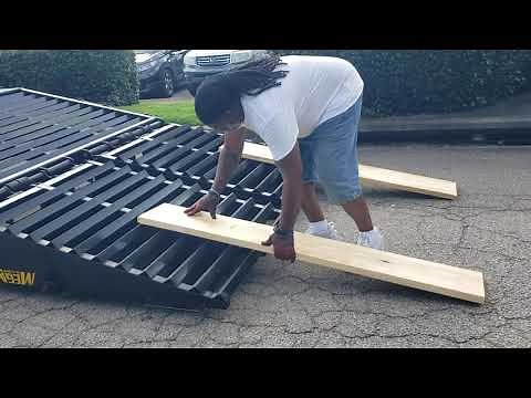 How to load a car with mega ramps.