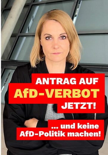 Die AfD ist eine Gefahr für unsere Demokratie. Deshalb braucht es jetzt schnellstmöglich ein Verbotsprüfverfahren. Aber genauso klar ist: Ein Verbot allein beseitigt nicht die Ursachen, auf denen die extreme Rechte wächst. Wer rechte Parolen übernimmt und soziale Spaltung vertieft, stärkt die AfD nur. Demokratie verteidigen heißt: konsequent gegen Rechts vorgehen und für soziale Sicherheit und Solidarität kämpfen. #AfDVerbot #GegenRechts #dieLinke #Solidarität #noAfD