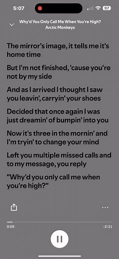 Why’d you only call me when you’re high? - Arctic Monkeys #lyrics #lyricvideo #articmonkeys #spotify