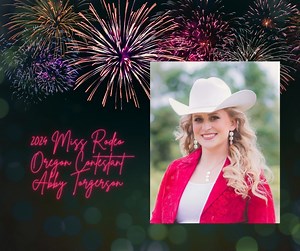 We are thrilled to announce our contestant, Abby Torgerson, for the title of 2024 Miss Rodeo Oregon! Abby is the 22-year-old daughter of Darren and Kim Torgerson. Abby was raised alongside her older sister Molly, in the southern Oregon town of Grants Pass. In 2021, Abby graduated from Southern Oregon University with a B.S. in Health and Physical Education. Abby’s passion for helping people led her to her career as a home health nurse. Outside of rodeo, Abby can be found running with her dogs Wra