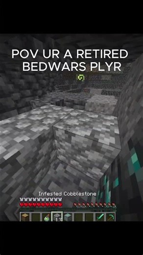 POV : UR A RETIRED BEDWARS PLAYER PART 1 😂😂 #shorts