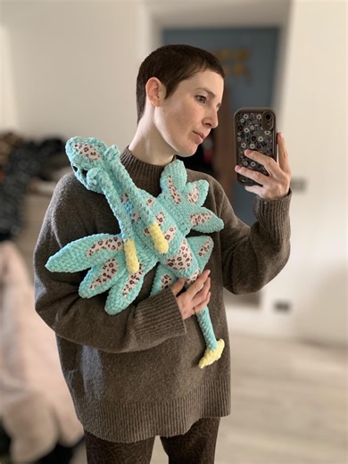 Alien Dragon Plush – Handmade Crochet Fantasy Dragon – Large Art Plush Creature – Unique Fantasy Plush Toy – Dragon Lover Gift - Etsy