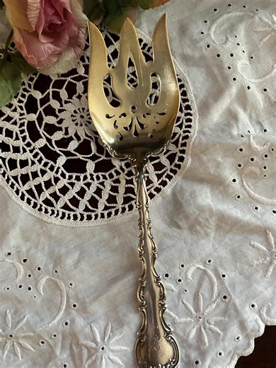 Antique Gorham Strasbourg Large Sterling Silver Serving Fork Monogram - Etsy