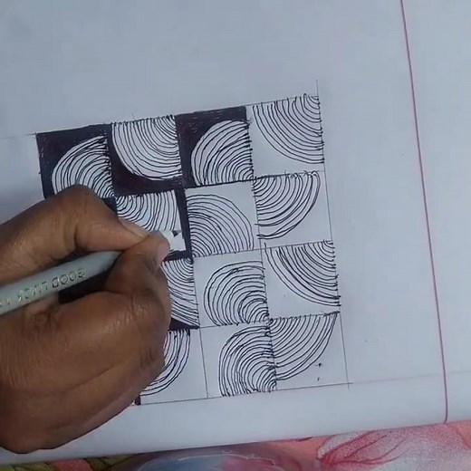 Easy Abstract Pattern Drawing | Black & White Art