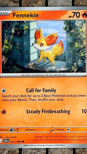 Fennekin (011/086 - Common Normal) - Mega Evolution: Chaos Rising - Pokemon TCG