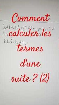 1ère - Comment calculer les premiers termes d'une suite à l'aide de sa relation de récurrence ?