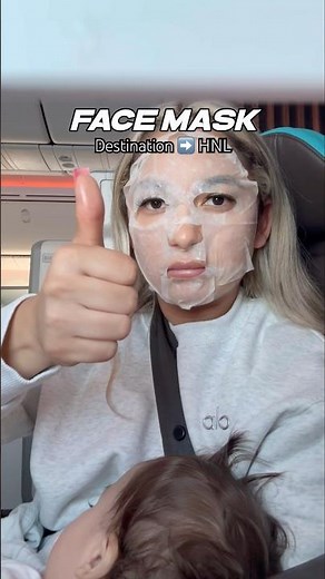 Quick collagen face lift in the sky 🛩️ #shorts #selfcare #sky #airplane #travel #shortsviral