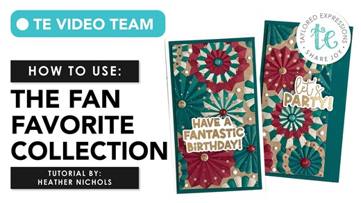 Have you ever heard of 3D embossing folders? They are new to Taylored Expressions (TE) and offer not one layer, but two different layers of texture on your cards. Heather Nichols will be using the Fan Favorite collection to create two mini slim birthday cards in her stylish muted color palette. Let's get started! If you want to create these cards just like Heather, below is a supply list for you. ——— S U P P L I E S ——— • Fan Favorite Layering Stencil ——— https://ldli.co/e/p361600 [ TE ] • Fan F