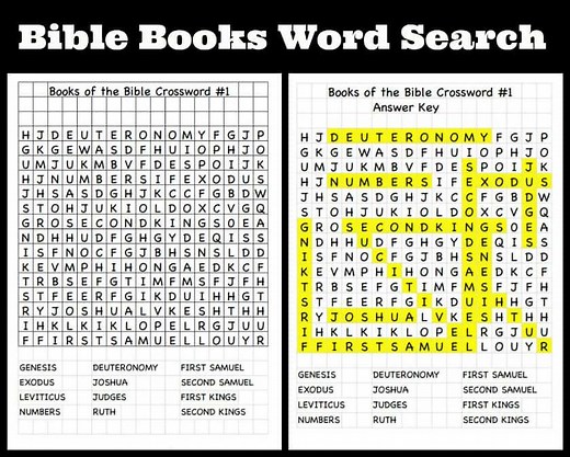 Books of the Bible: Word Search & Find Puzzles - Ministry To Children