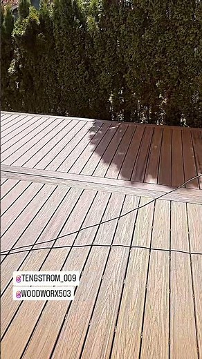 Trex Transcend Deck re-surface old cedar to new composite deck with Fortress Black railing system.