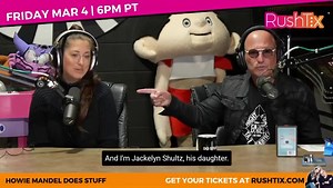 5K views · 277 reactions | Watch and INTERACT with us LIVE on our podcast Fri March 4th at 6pm PT! Get tickets now on RushTix.com! Special guests include @theovon @heidiklum and more! | Howie Mandel | Facebook