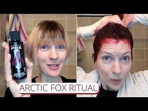 Arctic Fox Ritual on Brown & Bleached Hair (+ bang trim)