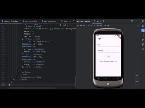 Flutter with Laravel: Login, shared preferences, create, edit, encrypt password