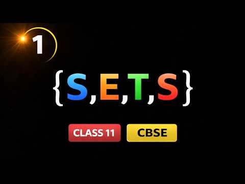 SETS | Part 1 | Exercise 1.1 | Class 11 | CBSE