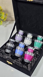 Mini Funeral Keepsake Urns Colourful Set of 6 for Ashes With Velvet Box - Etsy Canada