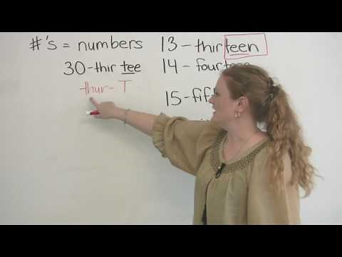 English Pronunciation: How to pronounce numbers
