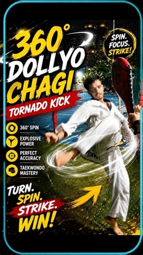 Tornado Kick Mastery 🌪️ | 360° Dollyo Chagi Step by Step | Featuring Umesh Bhujel