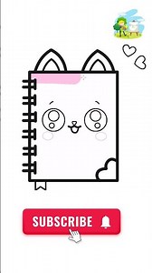 📓 Cute Notebook Drawing in 30 Seconds | Easy Drawing for Kids | Draw with Fun
