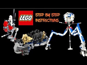Step by Step: Tri-droid, AT-RT, Droid troop transport! LEGO Alternate Build