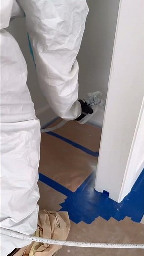 How to Spray paint, baseboard like a pro#diy #painter ￼