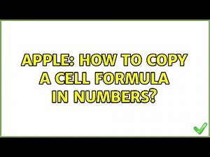 Apple: How to copy a cell formula in Numbers? (2 Solutions!!)