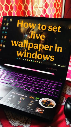 Ritesh Manna on Instagram: "How to set live wallpaper in windows? My laptop asus tuf a15 Follow for more videos like this😉 #livewallpaper #windows #avengers #asus #asustuf #reels #riteshmanna #instagram #capcut #trend #tutorial #windows #editing #ViralReel #InstaFamous #ExplorePage #ReelItFeelI #TrendingNow #MustWatch #InstaViral #ReelGoals #ForYouPage #ViralVideo"