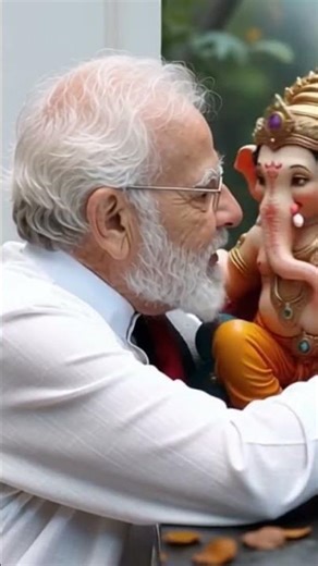 Modi hug ganpati #ai #music #viral #love #motivation #yt #song #modi #bjp