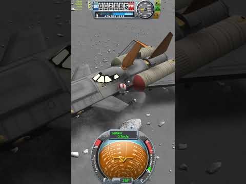KSP1: Mc Konnel sends its Gerbil space plane to land on the Mun. It then returns to Kerbin.