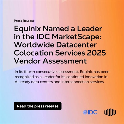 1.6K views · 26 reactions | Equinix has been named a Leader once...