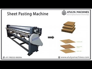 SHEET PASTING MACHINE | CORRUGATED SHEET PASTING MACHINE | MANUAL PASTING MACHINE | GLUE PASTING