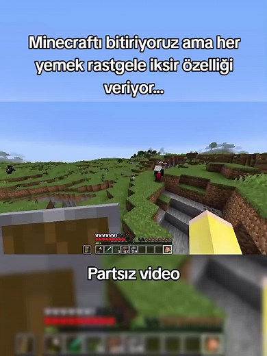 Minecraftı bitirme speedrunu yapıyoruz ama her yemek rastgele iksir özelliği veriyor... #fyp #minecraft #yusufte #speedrun #minecrafttürkiye