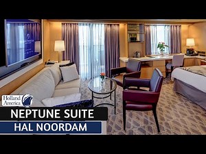 HAL Noordam | Accessible Neptune Suite Walkthrough Tour & Review 4K | Holland America Cruise Line