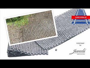 Review and test cobblestones on my model railway in H0 Juweela with the Flexyway